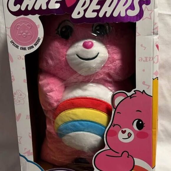 14” Care Bears pink Stuff Plush Cheer Bear Kids Toys Gifts Collectors - Picture 2 of 7